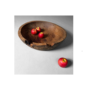Grand bol en bois sculpté à la main pour servir les fruits, idéal pour le salon - Produit en vente - Product Image 6