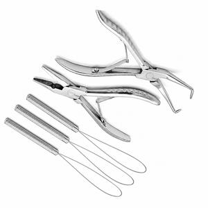 MANAN INSTRUMENTS Kit de pinces à extensions capillaires en acier inoxydable avec outils de retrait de fils pour l'installation et le retrait MI-HEP-884 - Product Image 5