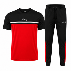 Conjunto Deportivo Informal Unisex con Logotipo Personalizado, Conjunto Deportivo de Alta Calidad, Transpirable, 100% Poliéster, Camiseta y Pantalones Deportivos de 2 Piezas para Gimnasio - Product Image 4