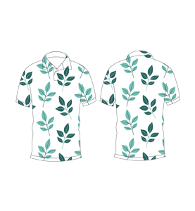 Polo à imprimé feuilles vertes, motif intégral, respirant, décontracté, manches courtes, sublimation, pour l'été - Product Image 6