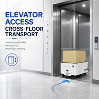 Robot AGV intelligent pour la planification d'itinéraires sûrs et stables, capacité de 100 kg, précision de 3 cm, pour restaurants, usines de fabrication, commerce de détail