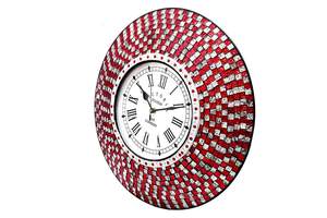 Horloge murale nautique multifonctionnelle silencieuse en bois poli avec décoration en mosaïque de verre, cadeau pour la maison, le bureau ou le bureau à domicile - Product Image 2