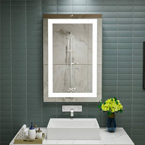 Miroir de salle de bain LED 20X28 avec lumières, anti-buée, à intensité variable, rétroéclairé + éclairé par l'avant, miroir de salle de bain éclairé pour mur - Product Image 6