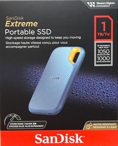 100% Original SanDisk Extreme Portable Solid State Drive SSD SDSSDE61-1TB bleu ciel Monterey - Product Image 3