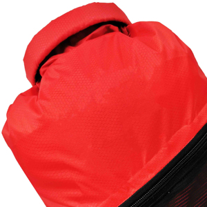 Unisex Red Nylon <b>Drawstring</b> <b>Backpack</b> With Zipper Closure Lightweight Casual Style For Outdoor Activity - Product Image 4