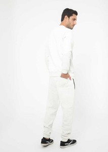 Conjunto Deportivo Blanco para Hombre, Sudadera y Pantalones Deportivos, Conjunto Casual de Dos Piezas, Transpirable, Estilo Urbano - Product Image 2