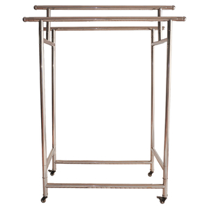 Bros Display heavy duty foldable metal tiered clothing rack portable modern retail garment display stand OEM ODM Vietnam - Product Image 4