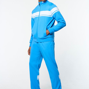 Conjunto Deportivo Personalizado de Dos Piezas con Chaqueta con Cierre y Pantalones, Traje Deportivo Informal Sólido 2 en 1, Traje para Correr, Chándal de Poliéster para Hombre - Product Image 3