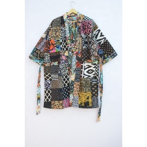 Indian Patchwork Kantha Kimono <b>Jacket</b> & Robe for Unisex Summer Spring Breathable Quick Dry - Product Image 1