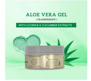 Gel d'aloe vera naturel Khadi, hydratant en profondeur, formule non collante, rend la peau douce et souple, convient à tous les types de peau, 200g - Product Image 3