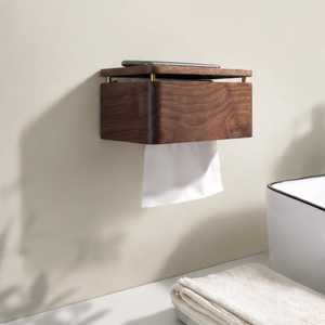Natural Wood <b>Tissue</b> Box Storage <b>Holder</b> with Smooth Finish - Product Image 6