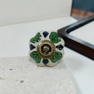 <b>ceramic</b> bedroom drawer <b>knobs</b> Antique Style <b>Ceramic</b> Cabinet <b>Knob</b> Round Drawer Pull Decorative Furniture Hardware - Product Image 6