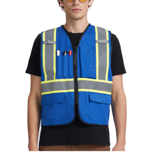 Chaleco de Seguridad Reflectante de Alta Visibilidad con Múltiples Bolsillos, Estilo Ejecutivo, para Gerentes de Proyectos, Ingenieros de Obra, Equipo de Seguridad para la Construcción - Product Image 1
