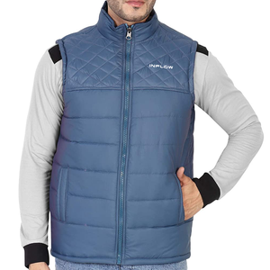 Chaleco Acolchado Azul Marino para Hombre con Cierre de Cremallera para Senderismo al Aire Libre en Invierno - Product Image 2
