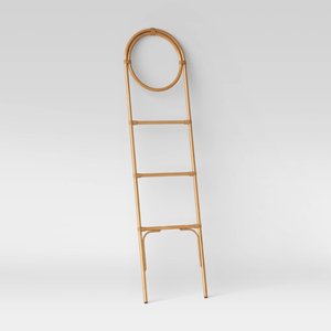 Étagère à serviettes en rotin artisanal, multi-rangements, pour la salle de bain, la décoration du salon - Product Image 2