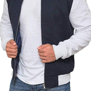 Chaqueta Letterman de Lona y Lana Vintage para Hombre, Nueva Colección al por Mayor, Impermeable, Resistente al Viento, con Bordado Personalizado y Parches Frontales Rojos - Product Image 3