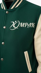 Vintage High School Winter Hooded Varsity <b>Jacket</b> with Front Logo Cotton Fleece Unisex Streetwear - Product Image 4