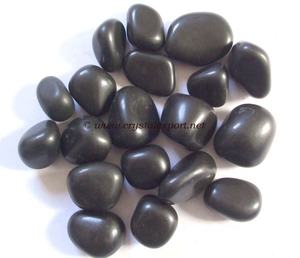 Piedra preciosa natural al por mayor, Cristal Tallado caído, Ágata negra pulida, piedra para decoración del hogar - Product Image 1