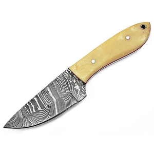Couteau à dépecer BurraqCustom fait main en acier Damas de 9 pouces avec une belle poignée et un étui en cuir, parfait pour les activités de plein air et les cadeaux - Product Image 3