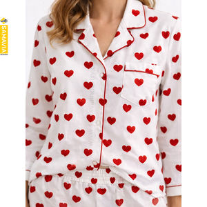 Conjunto de Pijama de Satén Estampado para Mujer, Personalizado con Logotipo, Transpirable, de Secado Rápido, para Primavera - Product Image 3