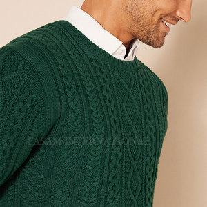 Producto Popular, Suéter Tejido Personalizado para Uso en Exteriores, Bajo MOQ, Suéter Tejido de Color Sólido, Suéter para Hombre - Product Image 6