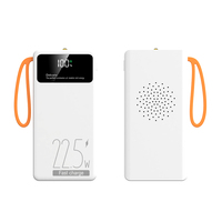 Power Bank Mini portabel 20000mAh, pengisi daya cepat dengan tampilan Digital dan speaker nirkabel desain lucu