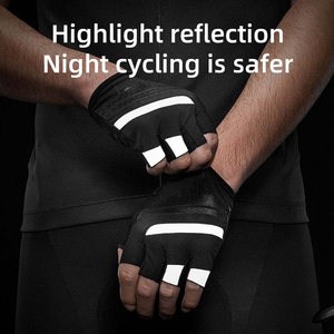 Custom Logo Cycling Gloves Breathable Stretch Fabric Anti <b>Vibration</b> Bike Racing Cycling Gloves Unisex Outdoor Activities - Product Image 6