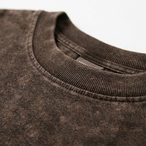 Camiseta de Hombre Estilo Nuevo, Color Marrón Mineral, Corte Relajado, Estilo Vintage, Algodón Premium, Informal para Uso Diario, Marca Privada, Venta al Por Mayor - Product Image 3