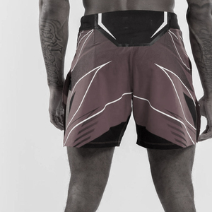 Custom OEM <b>Men</b> Red Black Geometric Print Sublimation MMA Fight Shorts Quick Dry Elastic Waist Grappling Luxury <b>Trunks</b> For Sports - Product Image 6