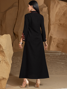 Custom <b>abaya</b> dubai <b>abaya</b> wholesale black <b>abaya</b> de luxe <b>abaya</b> femmes robe musulmane embroidered modest <b>abaya</b> manufacturers OEM - Product Image 2
