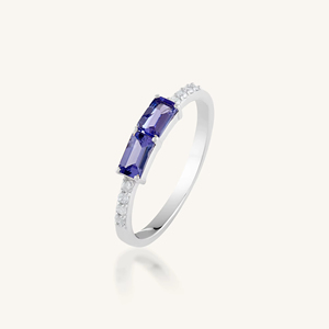 Anillo de Esmeralda y Diamantes en Plata de Ley 92.5 KLSR-11795 - Product Image 4