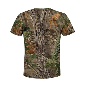 เสื้อยืดล่าสัตว์ผ้าฝ้ายคุณภาพดีที่สุดสำหรับผู้ชาย ผลิตจากโรงงานมืออาชีพ เสื้อผ้าคุณภาพสูง สวมใส่สบาย ทนทาน เสื้อยืดล่าสัตว์ - Product Image 2