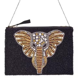 Bolso de mano nupcial de moda con bordado floral de cuentas de semillas, bolso de mano de boda premium con bordado de cuentas y cuentas de semillas - Product Image 4