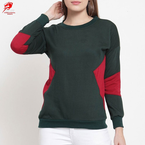เสื้อสเวตเตอร์ถักไหมพรมแขนยาวคอวีทรงหลวมสำหรับผู้หญิง ผ้าฝ้าย 100% บุซับใน แต่งสีตัดต่อ สวมใส่สบายในฤดูหนาว มีโลโก้ด้านหน้า - Product Image 1