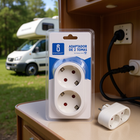Adaptateur 2 prises 5U pour systèmes électriques de camping-cars Fabriqué en Espagne Modèle 177355