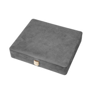 Organisateur de colliers japonais imprimé, rectangulaire à douze compartiments, style pelle à poussière, coins arrondis, en papier velours, 243x213x50mm - Product Image 1