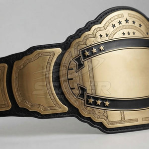 Personalized Leather Sports <b>Wrestling</b> Award <b>Belt</b> Large Center Details Adjustable Buckle Strap High Waist Breathable for - Product Image 4