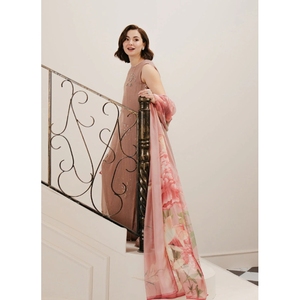 Hania Amir, Salwar Kameez Pakistaní Especial, Venta al por Mayor de Moda India, Organza con Cristales, Elegante Vestido Midi de Diseñador para Fiestas - Product Image 3