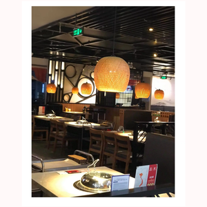 Handmade Rattan Lamp Shade Round Rattan Pendant Light Rattan <b>Lampshade</b> for Home Interior Hotel Restaurant Decor - Product Image 6
