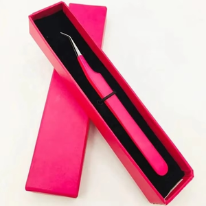Pinzas de Acero Inoxidable Antimagnéticas de Alta Calidad de 10 mm de Longitud para Extensiones de Pestañas, Kit con Empaque Personalizado de Marca Privada - Product Image 4