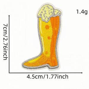 Patch brodé personnalisé pour vêtements, logo uniforme, badge décoratif écologique fait main, à coudre ou thermocollant, design mode - Product Image 2