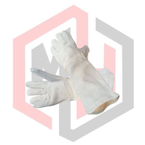 Guantes de Seguridad de Cuero para Soldadura, Reforzados, Duraderos, de 7 oz, Resistentes al Calor, Antiestáticos, Antivibración - Product Image 4