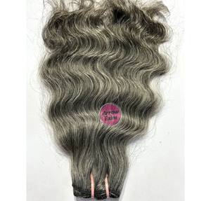 ผมต่อแบบธรรมชาติสีเทา ดับเบิ้ลดรอว์น แบบลอน น้ำหนัก 100 กรัม - Product Image 4