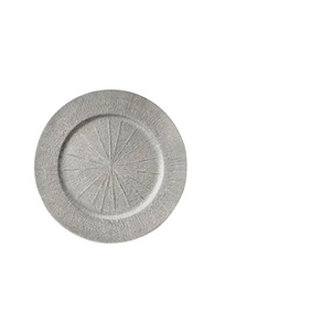 Vintage <b>Wedding</b> And Event <b>Table</b> <b>Decoration</b> <b>Top</b> Selling Modern Design Round Metallic Silver Wavy Textured Metal Charger Plate - Product Image 4