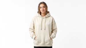Sudadera con Capucha para Niñas Dumela, Color Blanco, 100% Algodón, Felpa, Bolsillo Frontal Grande, Estilo Casual para Otoño - Product Image 3