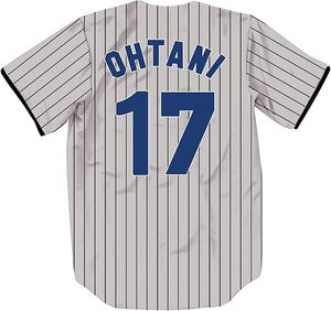 Maillots de baseball à rayures à manches courtes avec boutons pour les fans - Product Image 2