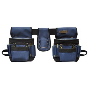 Blue Dual-Pocket <b>Tool</b> Belt With Multiple Storage Pockets And Adjustable Strap For Electrician And <b>Carpenter</b> Use - Product Image 4