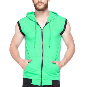 Débardeur de sport d'hiver sans manches pour la musculation, coupe stringer, style hoodie - Product Image 4