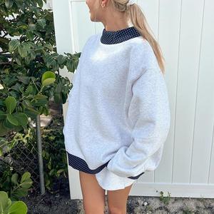 Oversized Polka Dot Color Blocked Sweatshirt Women Long Sleeve Knitted Casual Autumn Wear Female Christmas Mock Neck - Product Image 5