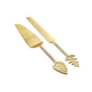 Cuchillo para Pastel de Metal Premium con Hoja Dentada Elegante para Bodas, Cumpleaños, Aniversarios, Herramienta para Servir Postres - Product Image 4